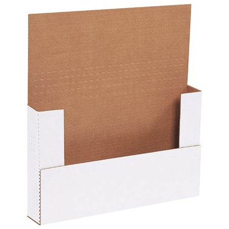 Bsc Preferred 14 1/8 x 8-5/8 x 2'' White Easy-Fold Mailers, 50PK M1482BF